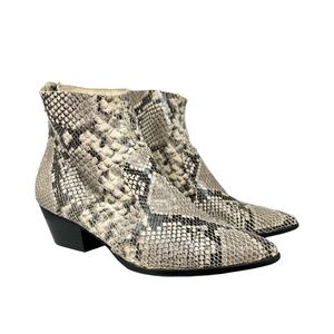 Revolve Steve Madden Snake Leather Ankle Booties